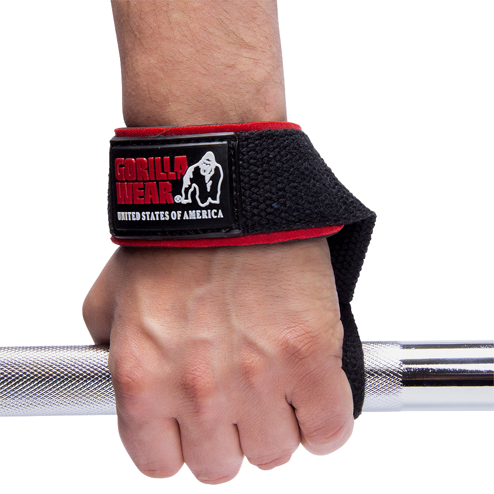 Padded Lifting Straps – Red – Gorilla Wear
